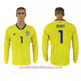 Maillot/Tenue Suède Olsen 1 Domicile Coupe du monde 2018 Manche Longue